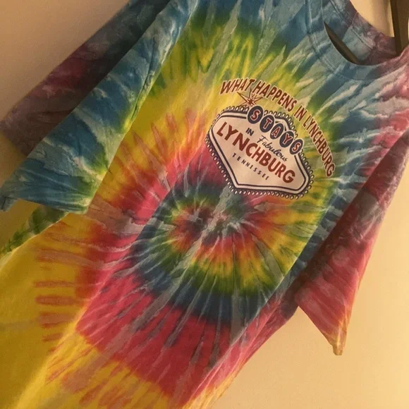What Happens in Lynchburg Stays in Fabulous Lynchburg Tennessee 2XL Tie-dye Tee - Picture 5 of 6